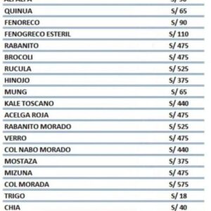 semillas de germinados en kilos
